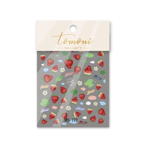 Autocollants 3D fraises pour nail art avec motifs de fruits doux et designs floraux