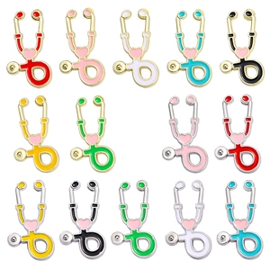 Broche Émail Stéthoscope Cœur Alliage De Zinc Bijoux Médicaux Épingle À Revers Pour Infirmières Médecins
