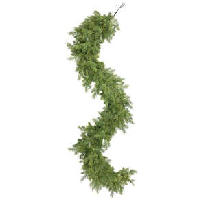 Realistic 180cm artificial cypress garland with natural green pine needles for Christmas decor