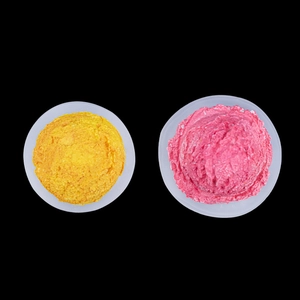 Close-up of yellow and pink ice cream scoop silicone molds for candle and soap making