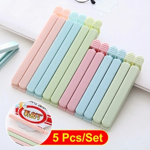 Food Sealing Clips Macaron Color PP Plastic Moisture-Proof Bag Sealer For Snacks Kitchen Storage Organization Household