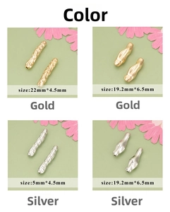 Detailed view of 18k gold plated irregular baroque metal bars for DIY jewelry making