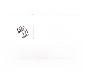 Detail view of multi-layer geometric iron cuff bracelet with 24.2g weight and 7cm height