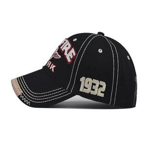 Black cotton baseball cap with SPARK 1932 embroidery and vintage washed details