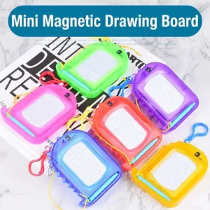Mini Dinosaur Magnetic Drawing Board Portable Writing Tablet Educational Toy With Stylus And Keychain Hook