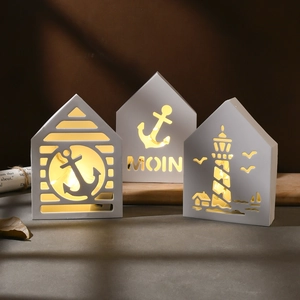 Nautical lighthouse and anchor design silicone mold for DIY lighthouse atmosphere lamp deco