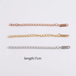 Stainless Steel Jewelry Extender Chain With Lobster Clasp And Flat Tag For Necklace Bracelet DIY Jewelry Making Findings