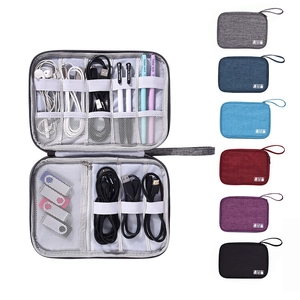 Borsa Portatile Per Accessori Digitali In Tessuto Oxford Cationico Impermeabile Organizzatore Elettronico Custodia Per Cavi Da Viaggio