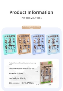 Detailed size and weight parameters of Three Kingdoms magnetic sliding puzzle toy in four colors