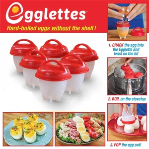 Silicone Egg Cooker Pods Non-Stick Hard Boiled Boiler Without Shell BPA Free Kitchen Gadgets Accessories