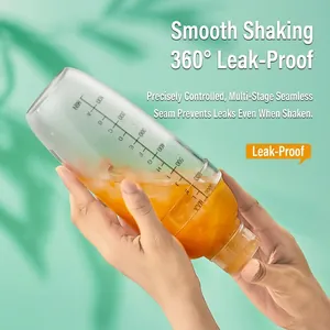 600cc graduated cocktail shaker with leak-proof lid for professional bartending