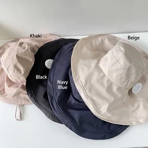 Outdoor wide brim sun hats for women in khaki black navy and beige colors