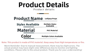 Detailed PVC candy cane ornaments specifications showing various styles and colors