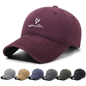 Adventure Embroidery Cotton Baseball Cap Adjustable Vintage Sun Protection Soft Top Hat Unisex Outdoor Casual Sports Dad Hat