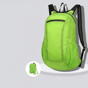 Lightweight foldable emerald green waterproof backpack for outdoor sports and travel
