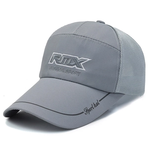 Breathable grey mesh baseball cap with RMX FASHION SPORT embroidery for outdoor sports