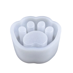 Molde de silicona de pata de gato para macetas de resina DIY y decoración artesanal