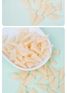 Close-up of PVC mini bamboo shoot props with realistic texture for DIY craft decoration