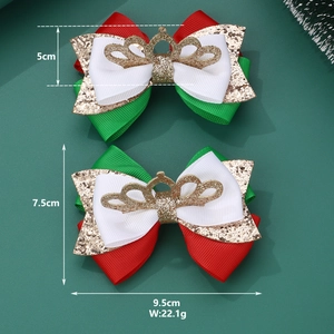 Detailed size chart of Christmas bows with dimensions 5cm and 9.5cm and 22.1g weight