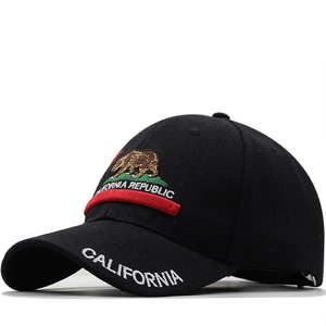 California Republic Baseball Cap Cotton Embroidery Sun Protection Breathable Outdoor Sport Hat For Men Women Unisex