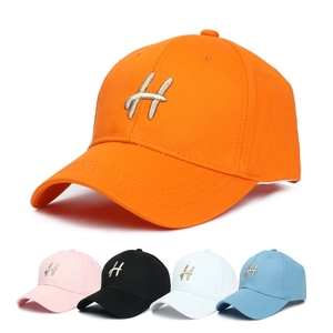 Casquette De Baseball En Mélange De Coton Broderie Lettre H Chapeau Soleil Réglable Streetwear Décontracté Hommes Femmes