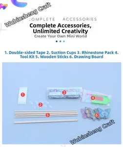 Πλήρες σετ DIY ζωγραφικής με διαμάντια, πεταλούδα, εργαλεία και πολύχρωμες χάντρες ρητίνης