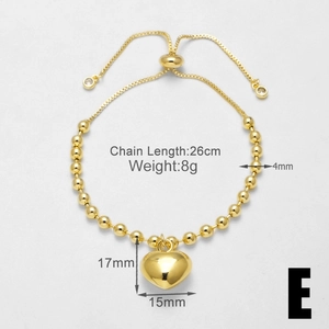 Detailansicht der Goldperlen-Armbandes mit verstellbarem Verschluss und Maßen