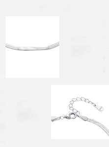 Détail de la chaîne serpent en argent sterling S925 avec fermoir et poinçon