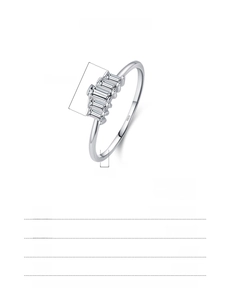 Detailed spec view of S925 sterling silver crown ring with cubic zirconia dimensions
