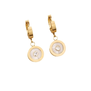 Fashionable gold-plated square zircon necklace with elegant roman numeral pendant design