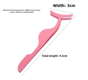 Pink magnetic eyelash applicator detail showing dimensions 9.5cm length and 3cm width