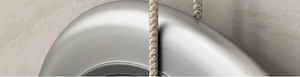 Close-up of matte 304 stainless steel hook with high-quality fiber woven rope detail