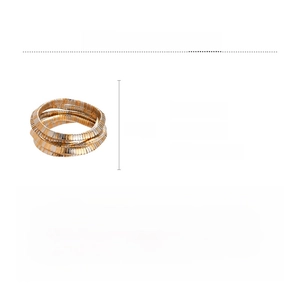 Detail view of multi-layer metallic iron bracelet with size 18cm and weight 9.3g