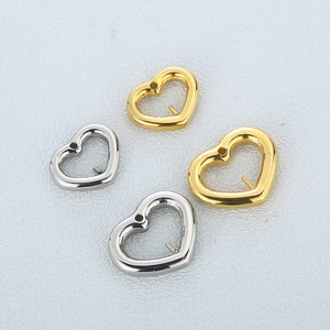 Hollow Heart Pendants Stainless Steel DIY Jewelry Making Charms For Necklaces Bracelets Earrings Accessories Fashion Style