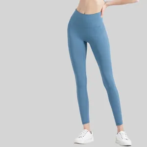 Damen High Waist Yoga Leggings Nylon Bauchkontrolle Po Lifting Workout Tights Nahtlose Sport Hose Bottom