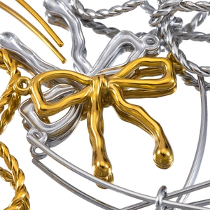 Polished stainless steel butterfly pendant for DIY necklaces and bracelet jewelry making