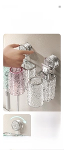 Detail showing the vacuum suction mechanism for a ripple textured toothbrush holder