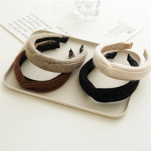 Knitted Twisted Headband Wide Woolen Yarn Hairband Autumn Winter Fashion Hair Accessories For Women