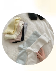 Detail showing the fine texture and high elasticity of summer silk ballet socks