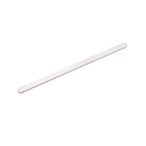 Detailed view of polished 127mm rectangular stainless steel bar with rounded edges