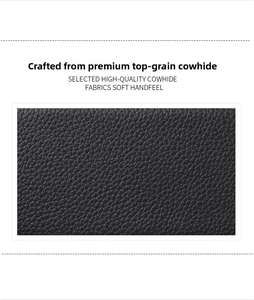 Close-up of premium black pebble grain cow leather texture on this long wallet
