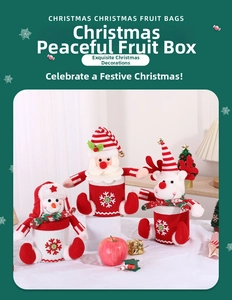 Detailed view of Christmas dolls candy jars with Santa, Snowman and Reindeer figurines