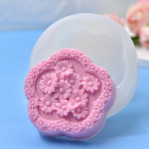 Flower Daisy Relief Silicone Mold For Handmade Soap Candle Cake Decoration Resin DIY Craft Flexible Reusable Tool