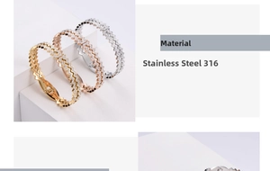 Three-color 316 stainless steel zigzag bracelets with sparkling zircon diamond inlay