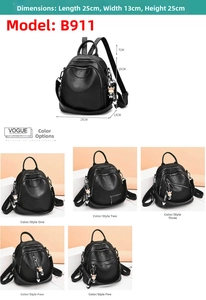 Detailed size measurement showing 25cm height and 13cm width for the soft leather backpack