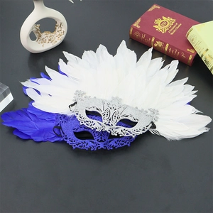 Veren halfgezicht masquerade masker, glitter kant masker voor Halloween feest verkleed rekwisieten.
