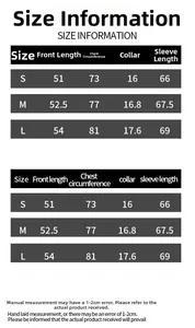 Size information chart for women slim fit zip-up sports jacket with S, M, L measurements