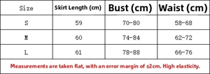 Size chart for halter neck bodycon dress including length, bust, and waist measurements