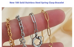 Sélection de bracelets trombone en or 18 carats et acier inoxydable avec fermoirs à ressort