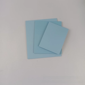 Three sizes of light blue rectangular PE film jewelry suspension box paper card sleeves